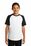 Sport-Tek Youth Short Sleeve Colorblock Raglan Jersey | White/ Black