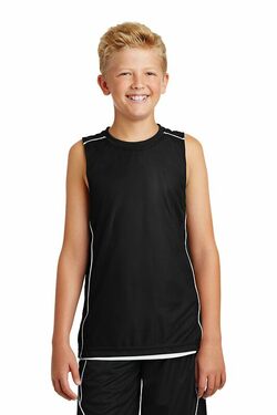 Sport-Tek Youth PosiCharge Mesh Reversible Sleeveless Tee