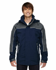 Men's 3-in-1 Seam-Sealed Mid-Length Jacket with Piping