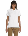 Ladies' Pima Piqué Short-Sleeve Tipped Polo