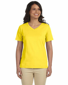 Ladies' Combed Ringspun Jersey V-Neck T-Shirt