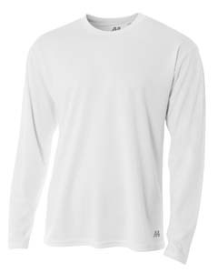 Men's Long Sleeve Crew Birds Eye Mesh T-Shirt