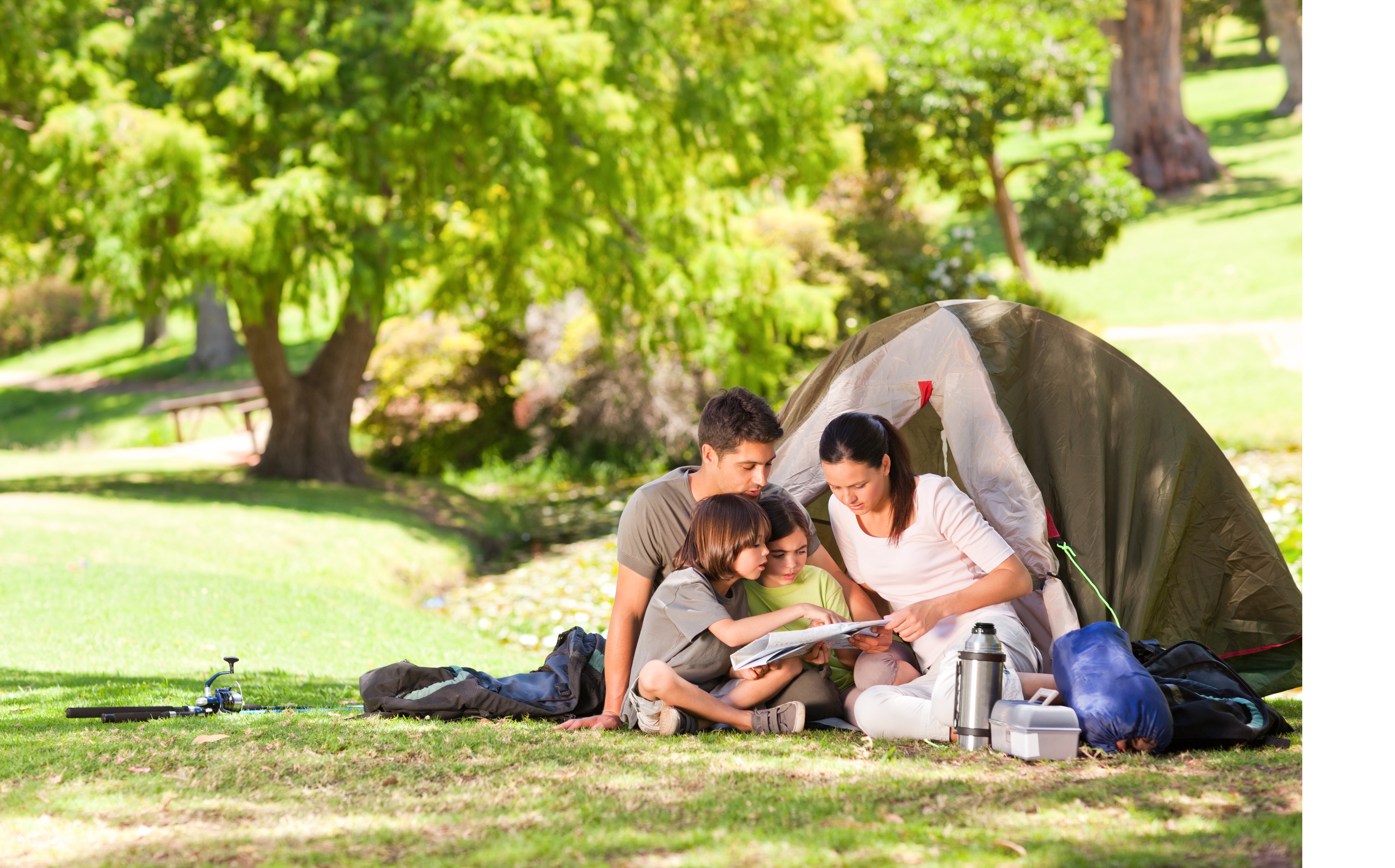 A group of people in a park